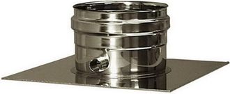 MBM Placa Con Drenaje Cerrado Para Chimenea Dn 250 Tubo De Acero Inoxidable 316