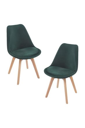 Regalos Miguel Regalos Miguel - Packs Sillas Comedor - Pack 2 Sillas Synk Terciopelo - Verde Oscuro