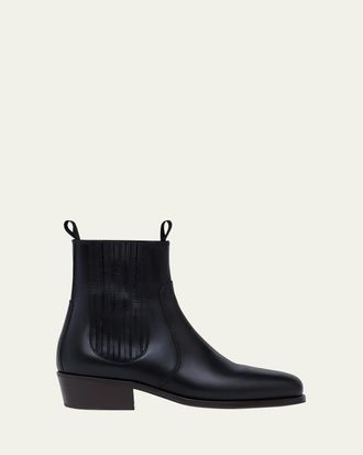 Christophe Lemaire Mens Calfskin Chelsea Ankle Boots