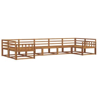vidaXL Conjunto De Sof&aacute;s De Exterior 7 Pcs Natural Vidaxl