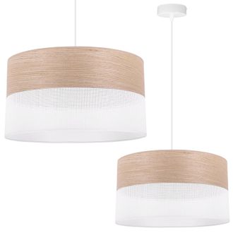 OEM L&aacute;mpara Colgante Individual Pantalla Cl&aacute;sica De Chapa De Roble 40 Cm