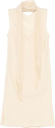 Helmut Lang Abito smanicato con foulard - Toni neutri