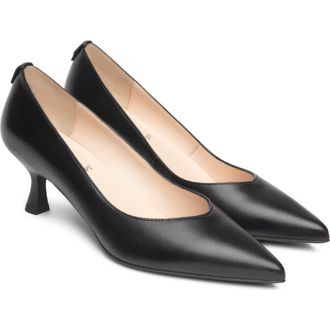 Nero Giardini Pointed Toe Kitten Heel Pump in Black at Nordstrom, Size 10Us