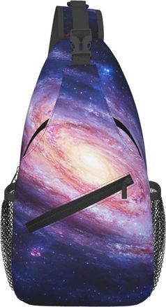 Generic Blue Galaxy Sling Bag Trendy Cross Body Bag Breathable Crossbody Bags For Women Outdoors Traveling