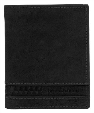 Bruno Banani Geldb&ouml;rse BRUNO BANANI, Herren, schwarz, Leder, unifarben, Kleinlederwaren Geldb&ouml;rse, echt Leder