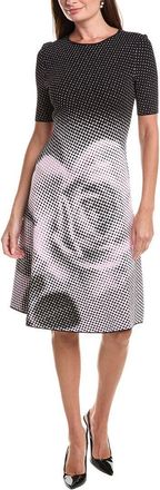 Teri Jon by Rickie Freeman Double Knit Dotte Midi Dress