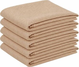 vidaXL Tela Para Mesa 5 Uds. Rectangular Beige 110 X 140 Cm Vidaxl