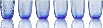 NasonMoretti Idra Set de 6 Vasos de Agua, Texturas Variadas
