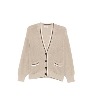 Brunello Cucinelli Buttoned Striped-detail Cardigan