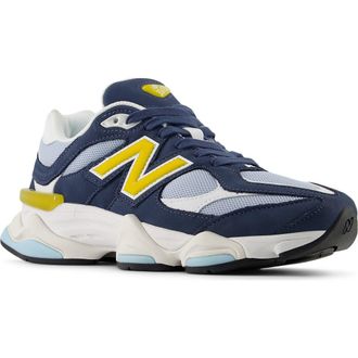 New Balance Gender Inclusive 9060 Sneaker in Vintage Indigo/Apollo Gold at Nordstrom, Size 12.5 Womens