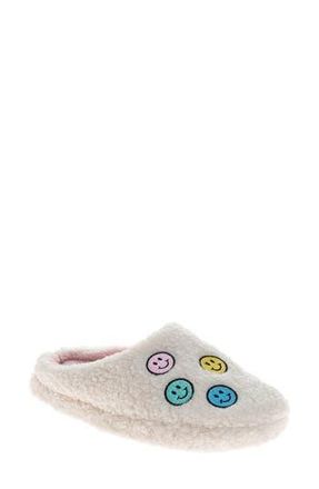 Josmo Happy & Cozy Scuff Slipper in White/Multi at Nordstrom Rack, Size 8