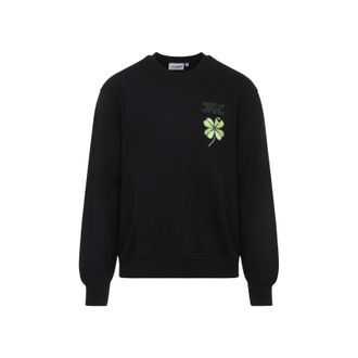 Carhartt Work in Progress Black Clover Cotton Sweatshirt-Uomo