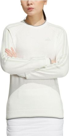 adidas (WMNS) adidas 3-Stripes Long Sleeve Crew Neck Sweater White HN4578