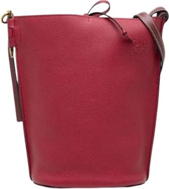 Loewe Pre-owned Bucket Bag - Dames - Vintage Tas - Rood - ONE Size - Leer - Vintage