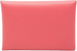 Herm&egrave;s Pre-owned Wallets, female, Pink, Size: ONE SIZE Pre-owned Calvi Wallet