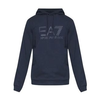 Emporio Armani Core Identity Hoodie - Heren - Sweatshirts & Hoodies - Blauw - Maat: M Katoen