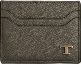 Tod's Portacarte in pelle con logo T - Verde
