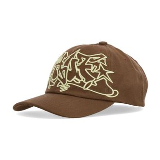 HUF Hats & Caps, unisex, Brown, ONE SIZE, Brown Curvy Snapback Hat with 3D Logo
