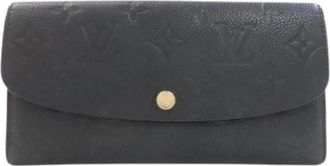 Louis Vuitton Pre-owned Wallets, female, Black, Size: ONE SIZE Pre-owned Long Wallet (bi-fold)