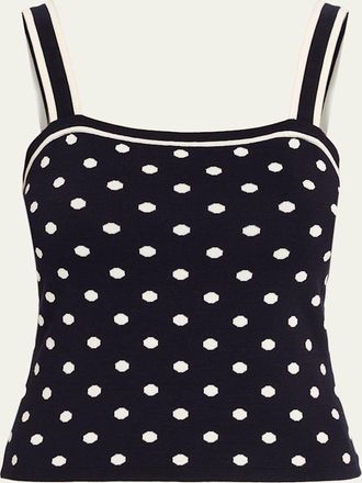 Toccin Avalon Polka-Dot Knit Cami