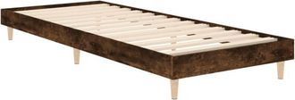 vidaXL Estructura cama sin colchón madera roble ahumado 75x190 cm Vidaxl