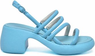 Camper Thelma Light Blue Chunky Heel Ankle Strap Sandals