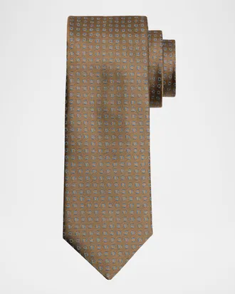 Canali Men & apos;s Oval Patterned Tie