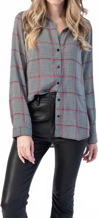 L'agence Nina Long Sleeve Blouse In Autumn Pfeiffer Plaid