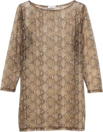 Valentino Garavani Abito con effetto serpente anni 90 - Toni neutri