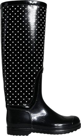 Dolce & Gabbana Black Rubber Rain Womens Boots