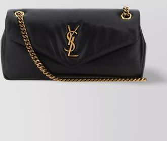 Saint Laurent puffer chain strap shoulder bag gold-tone