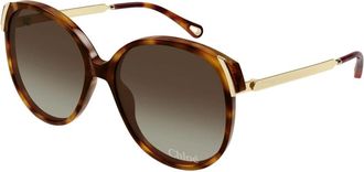 Chlo&eacute; Zonnebril met stijl 002 - Dames - Zonnebrillen - Bruin - 58 MM - Accessoires
