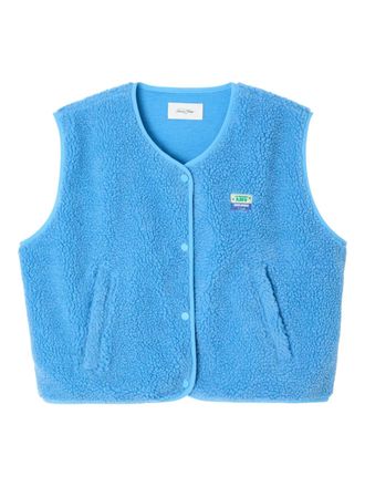 American Vintage Hoktown patch sleeveless jacket - Blue