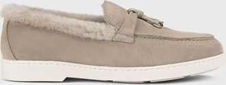 Doucal's Mocassino Doucals in camoscio e shearling