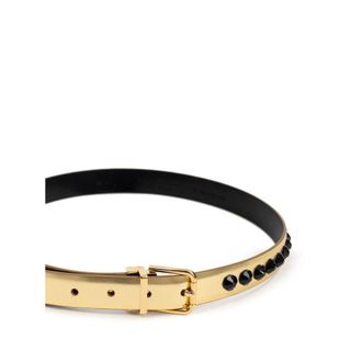 Dolce & Gabbana Womens Gold Leather Regular Belt