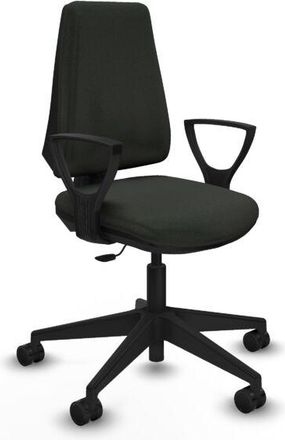 Piqueras y Crespo Piqueras Y Crespo - Elche Cp Bali Negro Brazos Fijos Base Piramidal Ruedas Nailon 65mm