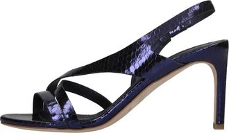 Del Carlo Cannes Sandalen - Dames - Sandalen met hakken - Blauw - 36 EU - Leer - Schoenen