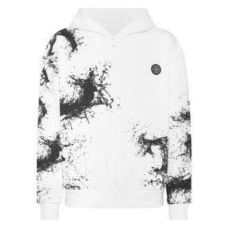 Plein Sport Hoodies & sweatvesten, Heren, Wit, 3Xl, Katoen, Hoodie Sweatjacket Splash