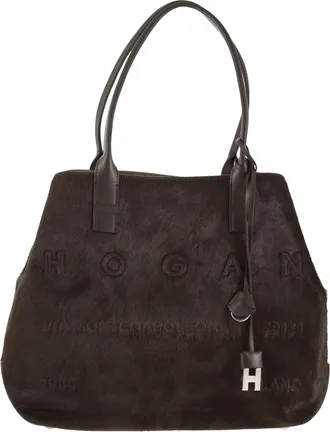Hogan Medium Drehbuch Einkaufstasche in Pony Effect Leder