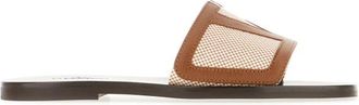 Valentino Garavani Viva Superstar Slippers - Heren - Sandalen - Bruin - 41 EU - Leer - Schoenen