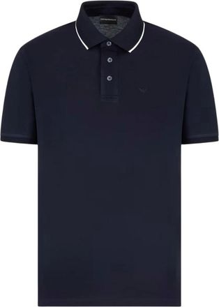 Emporio Armani Polo shirt - Heren - Tops - Blauw - Maat: M Katoen