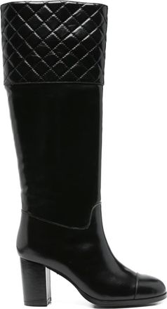 Gold & Rouge 75mm Babi quilted boots - women - Leather/Leather/Leather/Rubber - 37 - Black