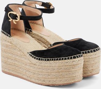 Gianvito Rossi Suede platform espadrille wedges