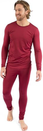 Leveret Mens Solid Thermal Pajama Set in Maroon at Nordstrom, Size Xx-Large