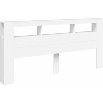vidaXL Testiera led Bianca 220x18,5x103,5 cm Legno Multistrato - Vidaxl