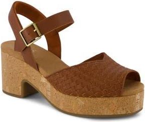 Toms Isla Peep Toe Sandal in Brown at Nordstrom Rack, Size 6.5
