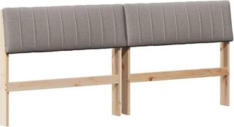 vidaXL Cabecero Tapizado Taup&eacute; 180 Cm Madera De Pino Macizo Vidaxl