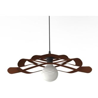 Lumicom Kami Plafoniera, 1X E27, max 42W, metallo, marrone corten, D.60cm - Lumicom