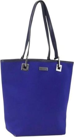 Gucci Pre-owned Tote Bags, female, Blue, Size: ONE SIZE Pre-owned Nylon Tote Bag