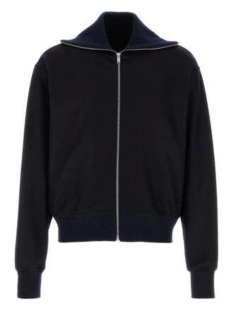 Jil Sander Cardigan in lana con zip - Nero
